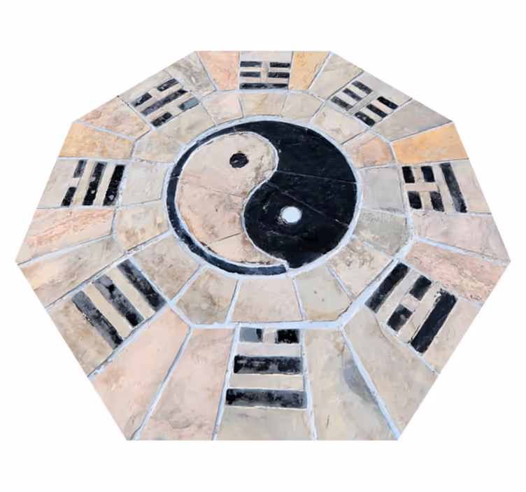 Vinyl tapijt mozaïek yin yang - TenStickers