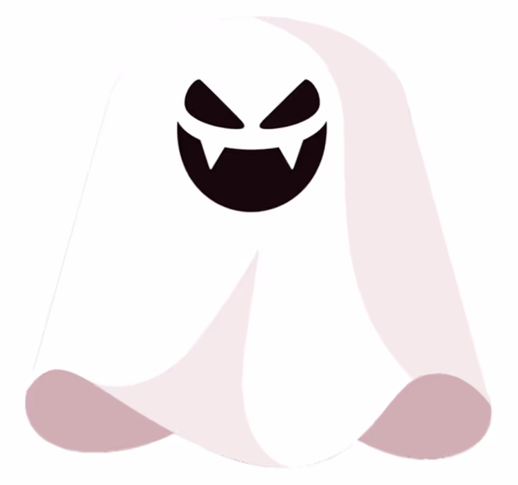 Monochrome geest vinyl tapijt Halloween - TenStickers
