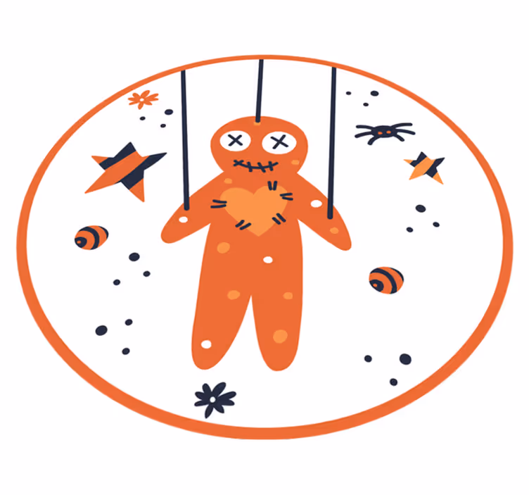 Vinyl tapijt halloween peperkoekman - TenStickers