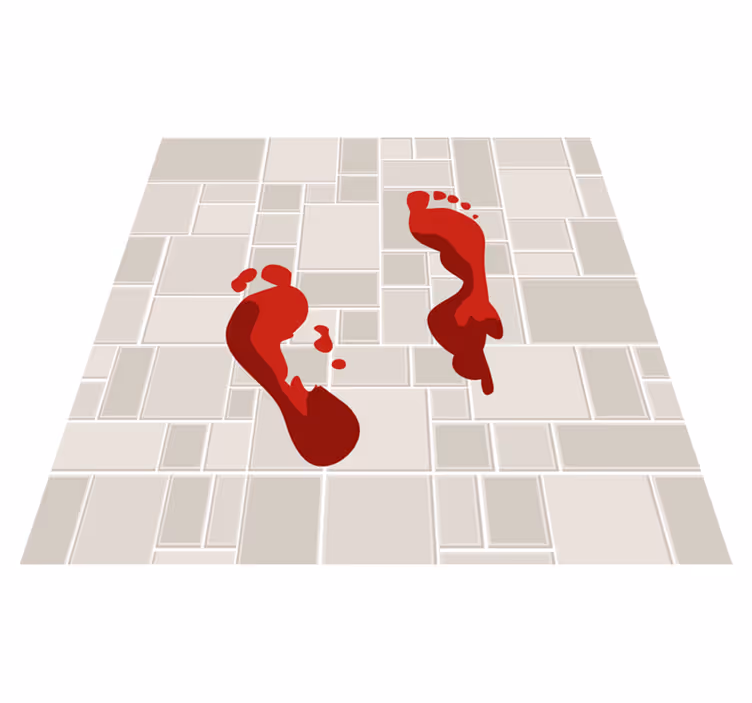 Voetafdruk parcours vinyl tapijt Halloween - TenStickers