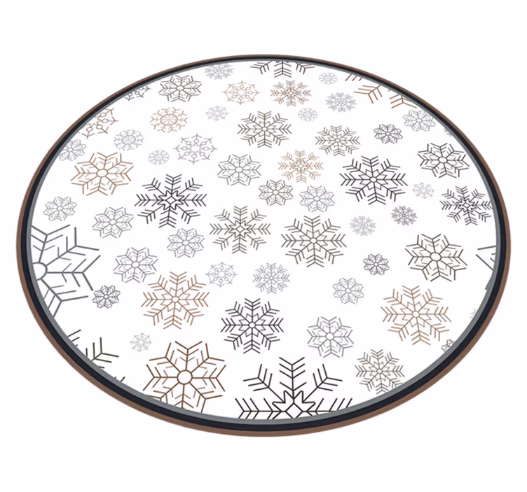 Sneeuwvlokpatronen vinyl tapijt kerstmis - TenStickers