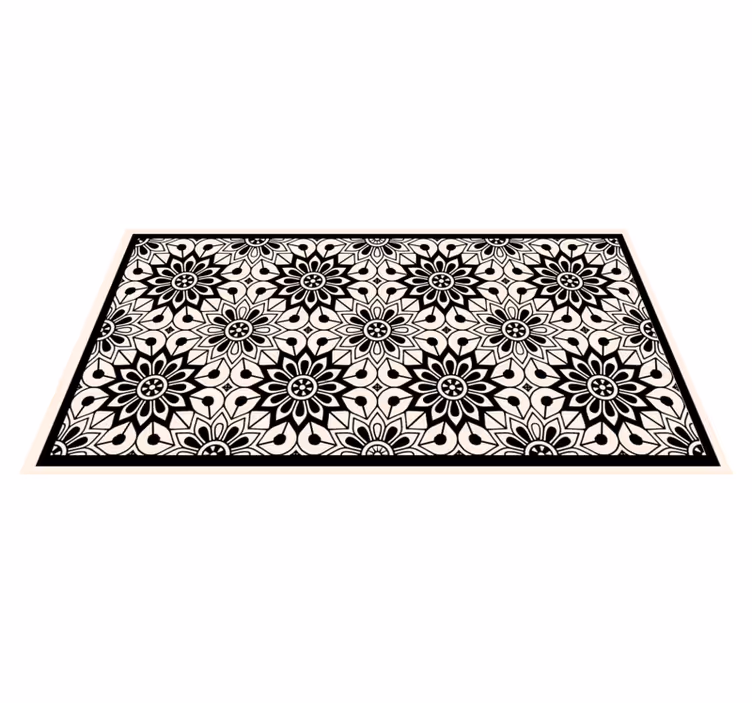 Elegantie van het mandalapatroon vinyl tapijt mandala - TenStickers