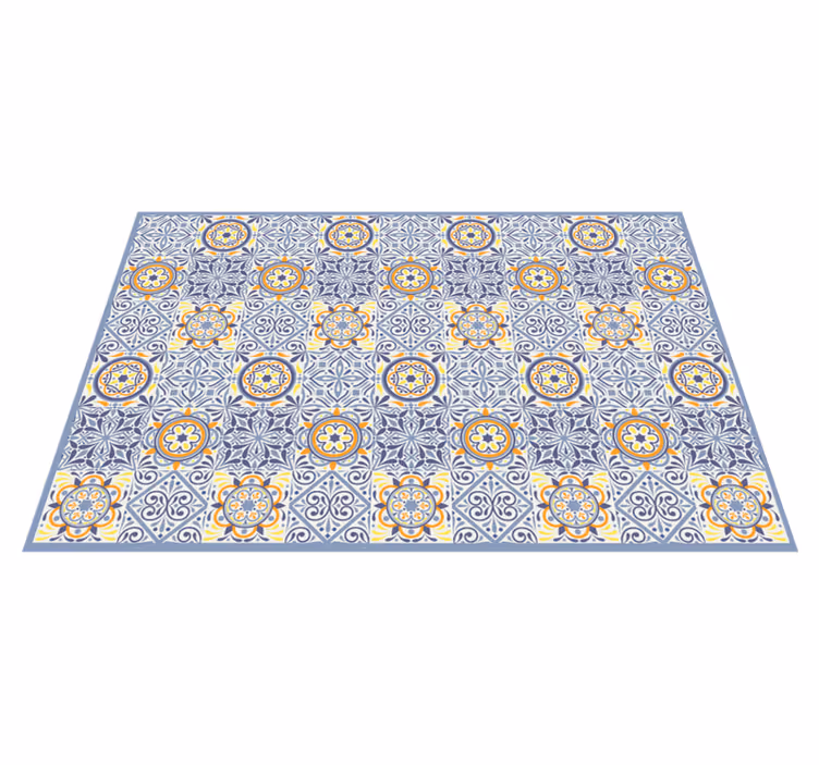 Kleurrijke mediterrane vinyl tapijt tegels - TenStickers
