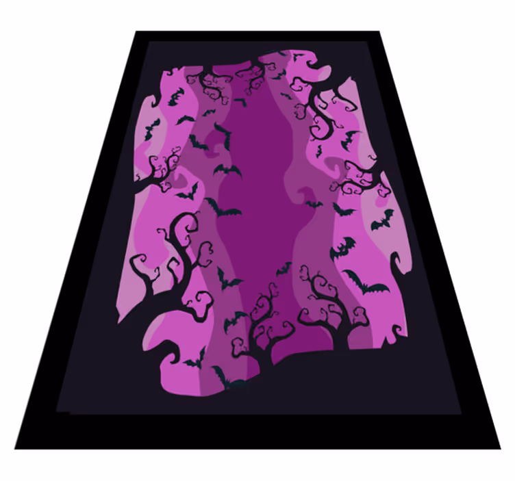 Griezelige kattensilhouetten vinyl tapijt Halloween - TenStickers