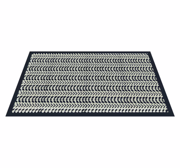 Chevron ingewikkeldheid vinyl tapijt met strepen - TenStickers