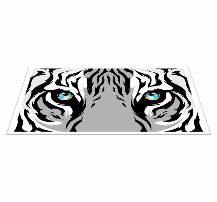 Grafische tijgerblik vinyl tapijt dierenprint - TenStickers