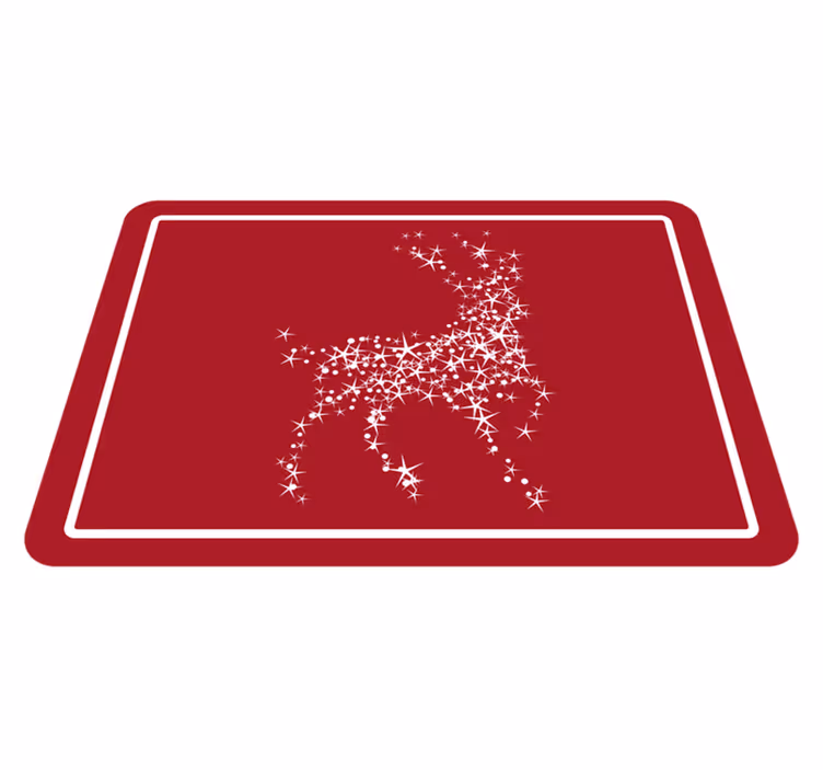 Rendieren sterrenbeeld vinyl tapijt kerstmis - TenStickers