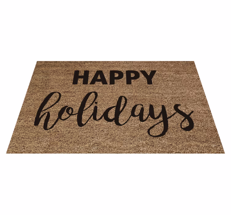 Feestelijke groet deurmat vinyl tapijt kerstmis - TenStickers