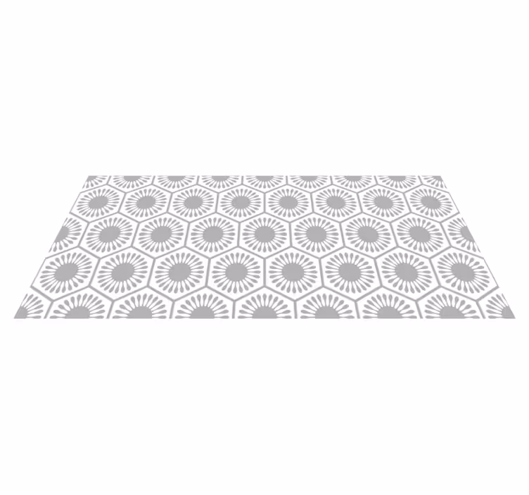 Zonnestralenpatroon vinyl tapijt geometrisch - TenStickers