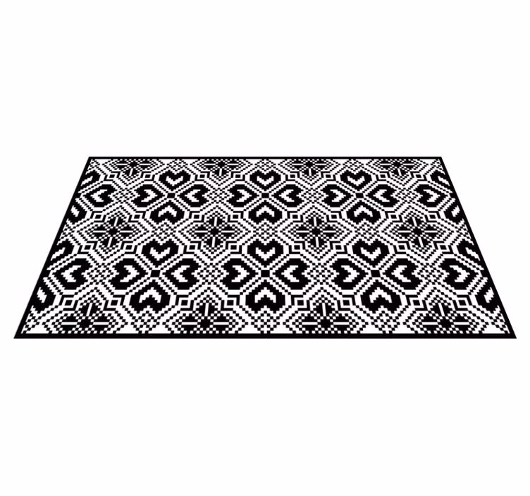 Monochroom stammenpatroon vinyl tapijt geometrisch - TenStickers