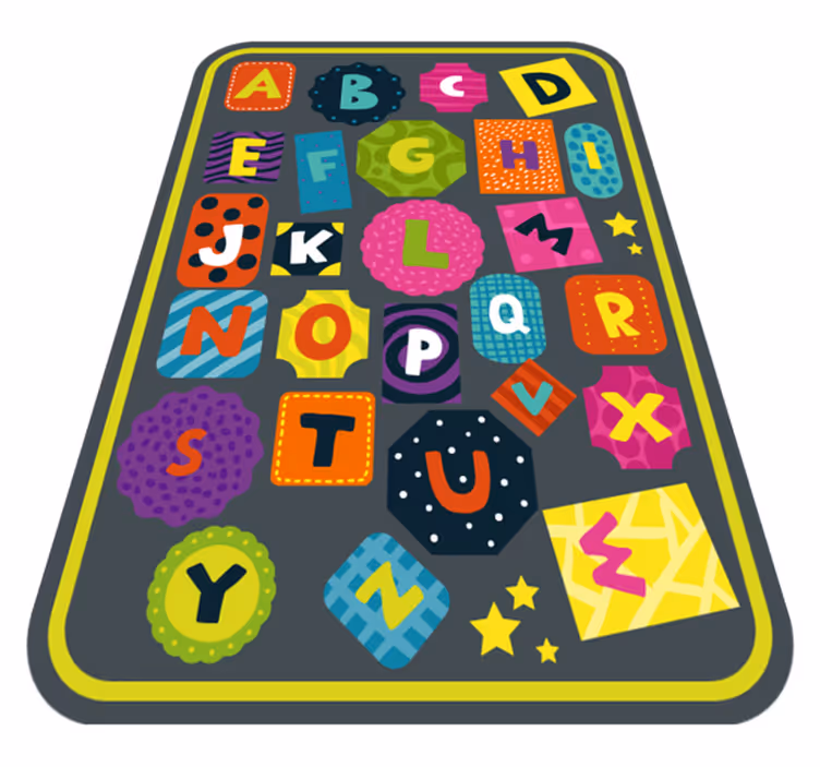 Educatieve alfabet vinyl tapijt alfabet - TenStickers