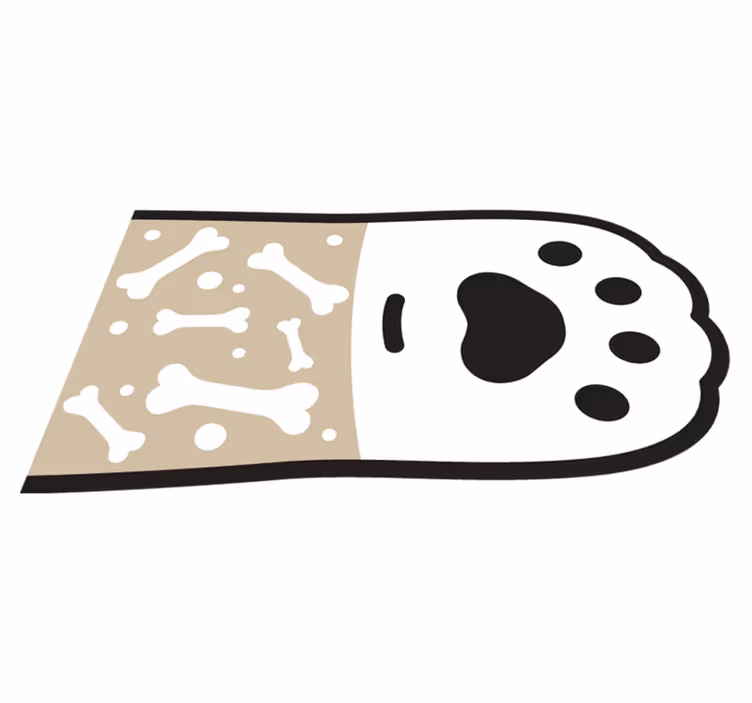 Pootpatroon oppervlak dieren vinyl tapijt - TenStickers
