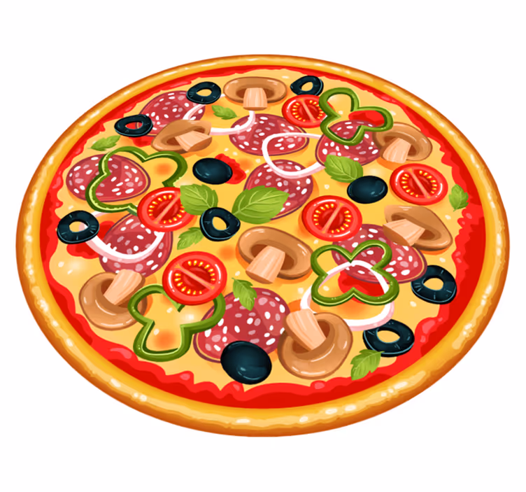 Heerlijke pizzapunt vinyl vloerkleed keuken - TenStickers