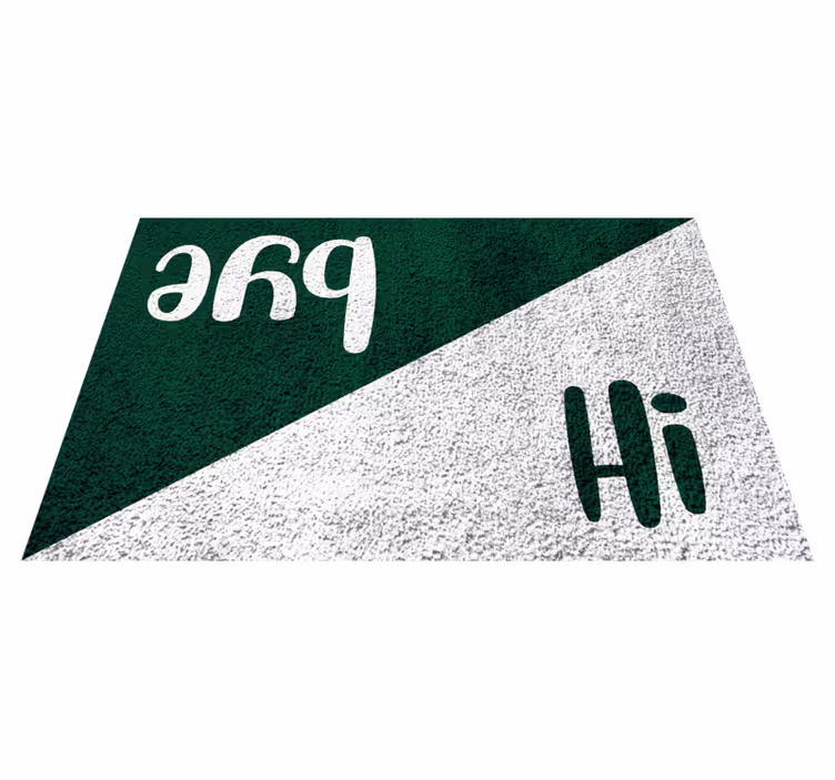 Prah hallo groetjes vinyl tapijt zinnen en teksten - TenStickers
