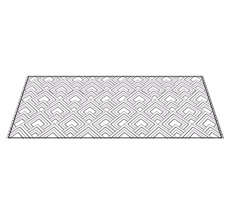 Geometrisch doolhofstructuur vinyl tapijt geometrisch - TenStickers