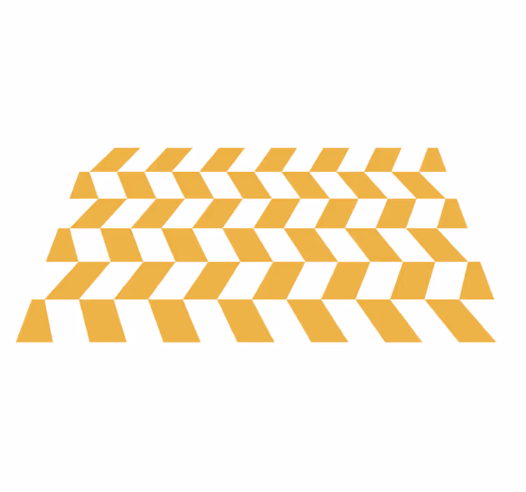 Geometrische visgraat vinyl tapijt met strepen - TenStickers