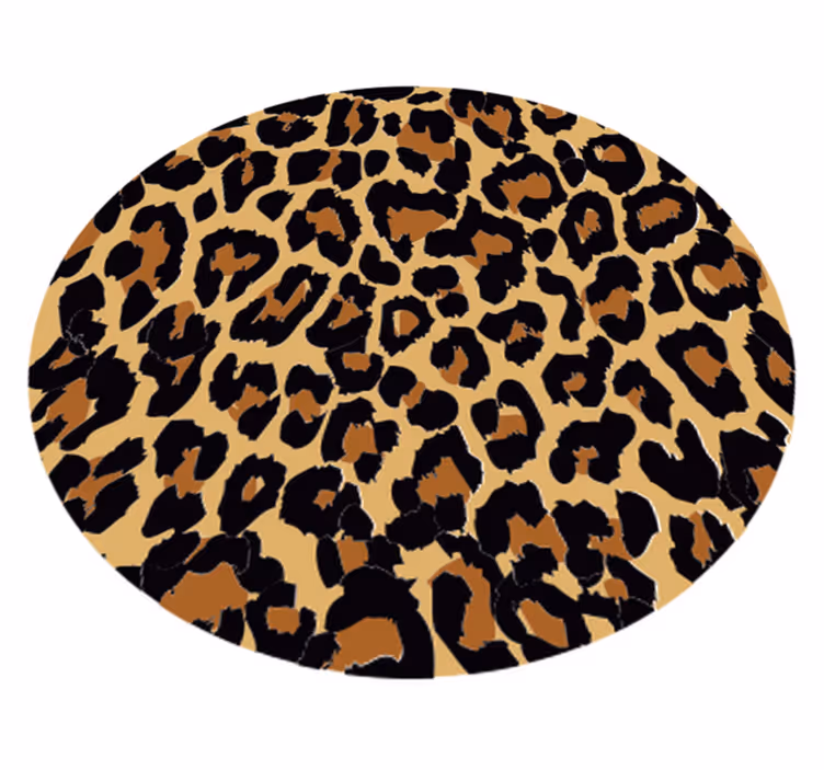 Luipaardvlekcirkel vinyl tapijt dierenprint - TenStickers
