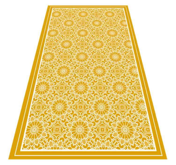 Mandala geïnspireerd patroon vinyl vloerkleed keuken - TenStickers