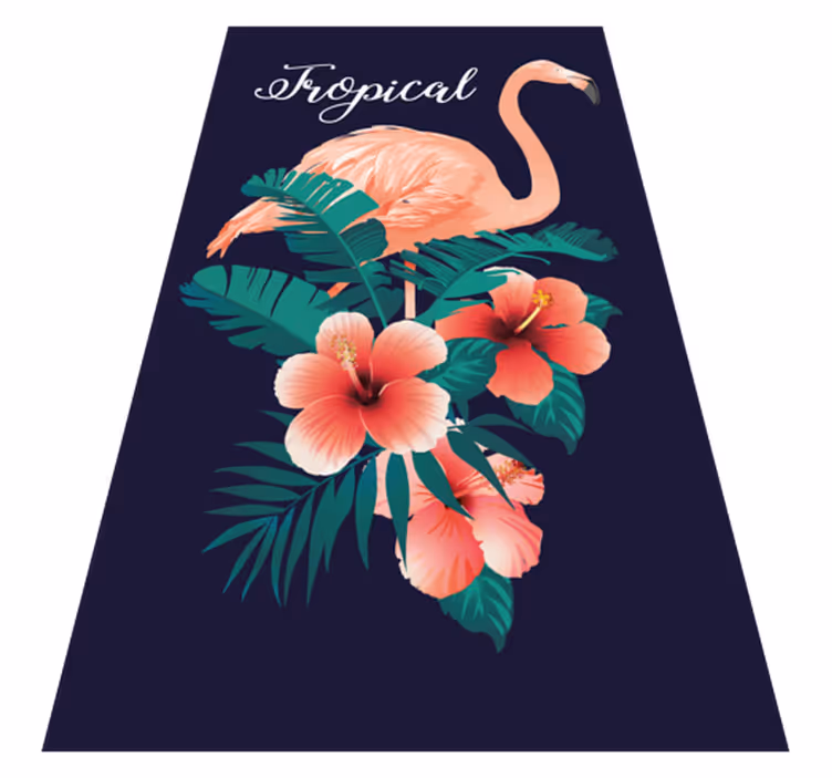Tropische flamingo dieren vinyl tapijt - TenStickers
