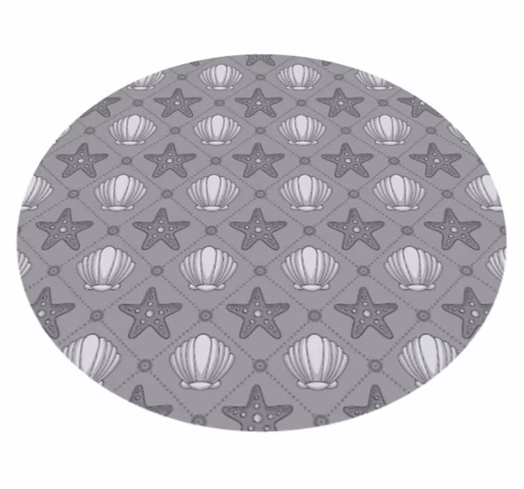 Schelp zeester patroon vinyl tapijt dierenprint - TenStickers