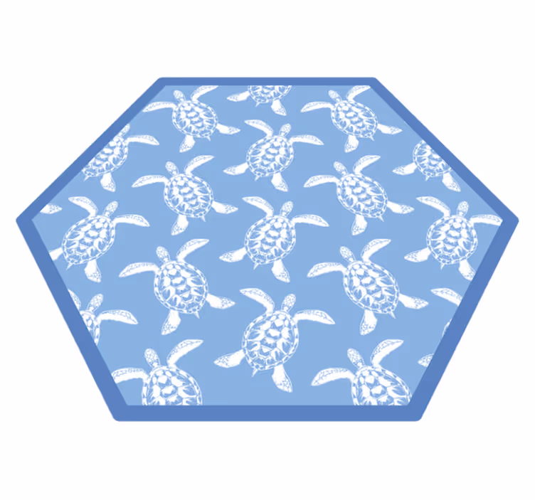 Schildpad patroon vinyl tapijt badkamer - TenStickers
