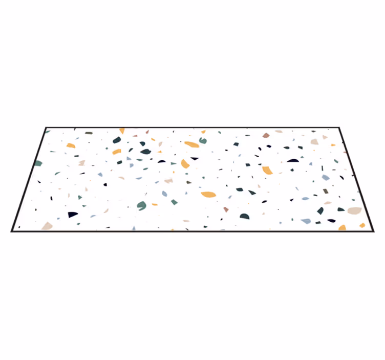Terrazzo-inspiratie vinyl tapijt geometrisch - TenStickers