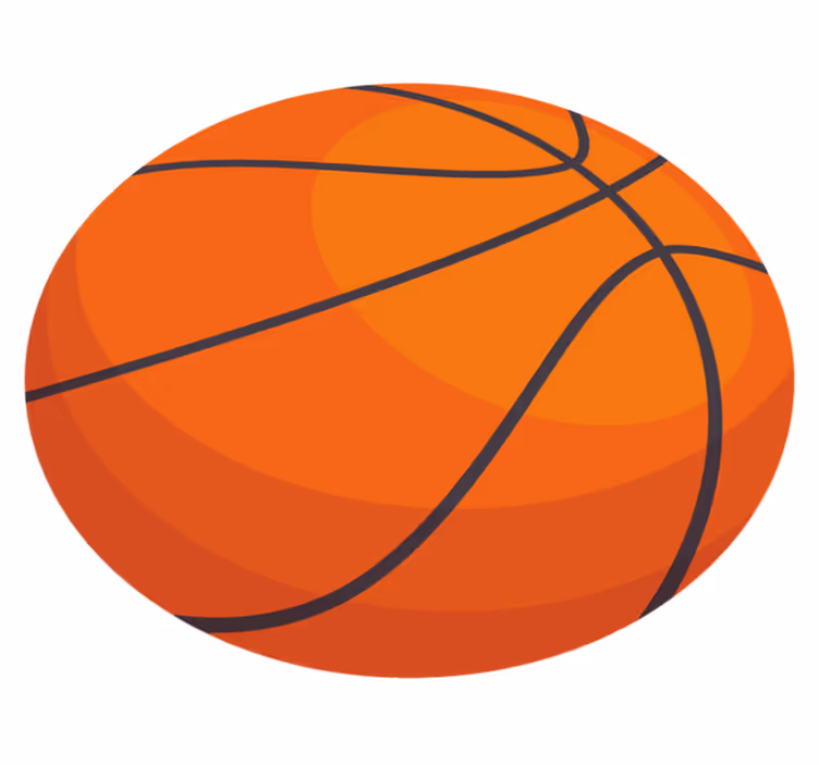 Basketbal patroon vinyl tapijt voor meer kinderen - TenStickers