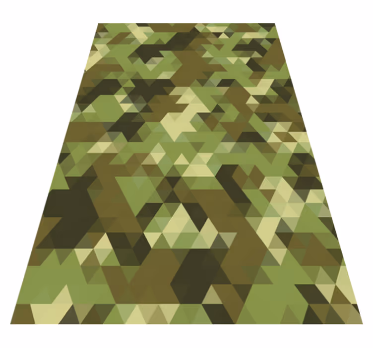 Geometrische camouflage vinyl tapijt geometrisch - TenStickers