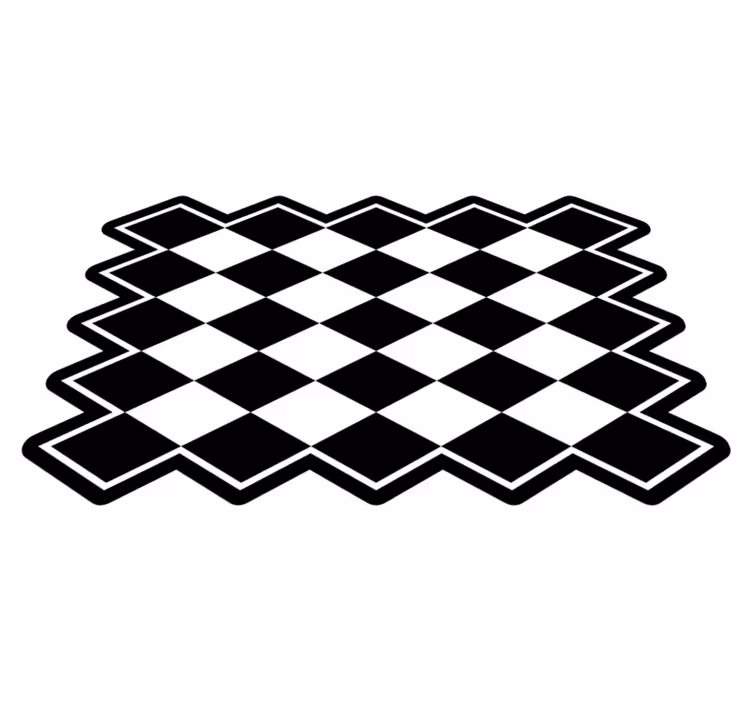 Geruit patroon vinyl tapijt geometrisch - TenStickers