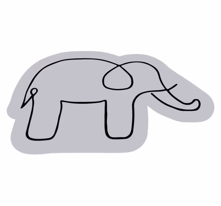 Olifant ontwerp vinyl tapijt kind - TenStickers