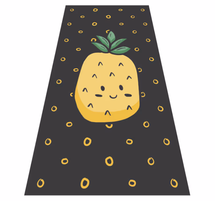 Vrolijke ananas vinyl tapijt kind - TenStickers