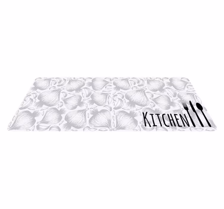 Vinyl vloerkleed keuken illustratie van keukengerei - TenStickers