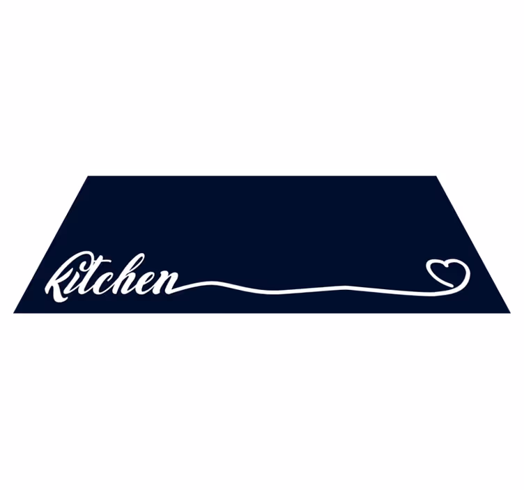 Elegant keukenscript vinyl vloerkleed keuken - TenStickers