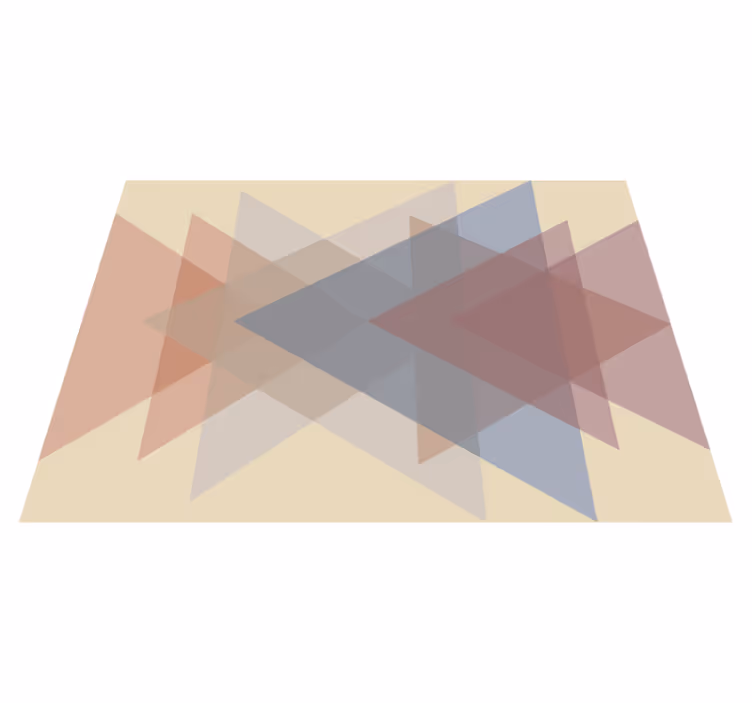 Geometrische overlap vinyl tapijt geometrisch - TenStickers