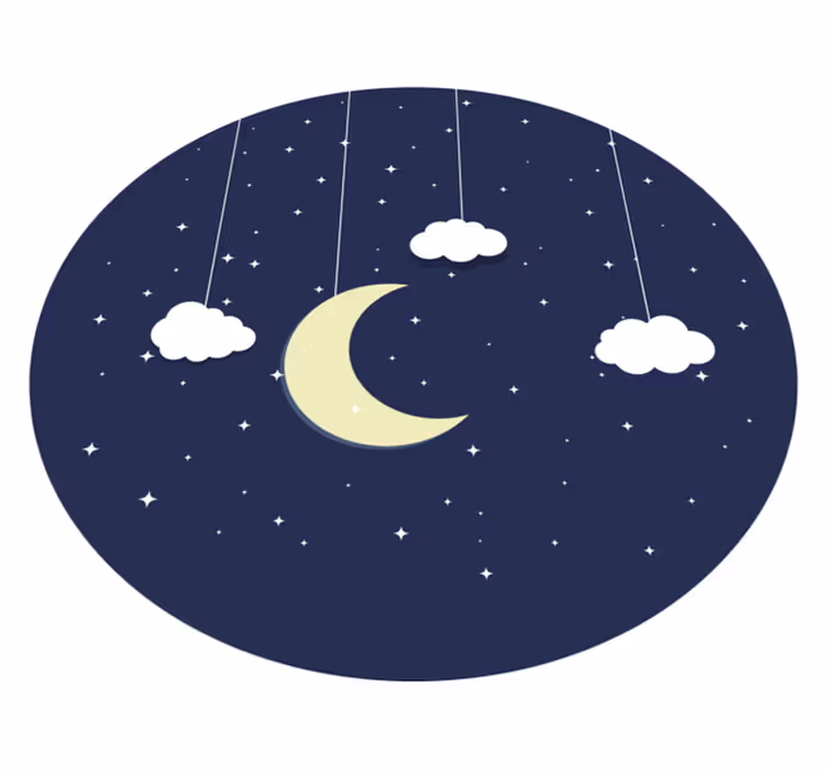 Sterrennacht thema vinyl tapijt kind - TenStickers