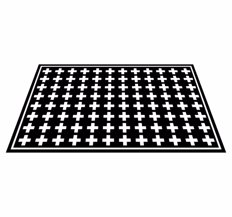 Kruispatroon ontwerp vinyl tapijt geometrisch - TenStickers