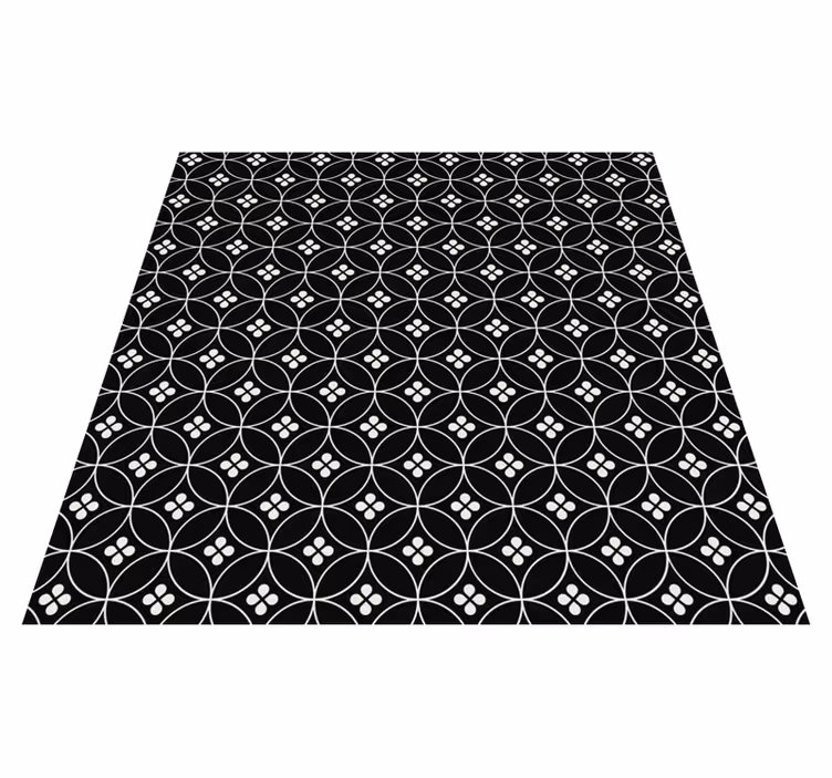 Geometrisch cirkelpatroon vinyl tapijt  - TenStickers