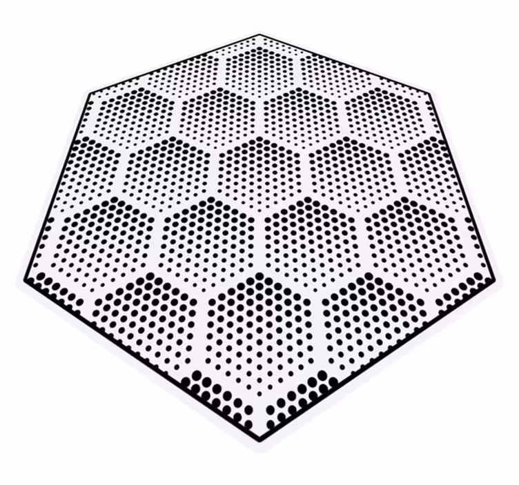 Stip cijfers geometrische tapijten - TenStickers