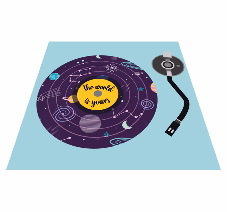 Thema wereldverkenning vinyl tapijt kind - TenStickers