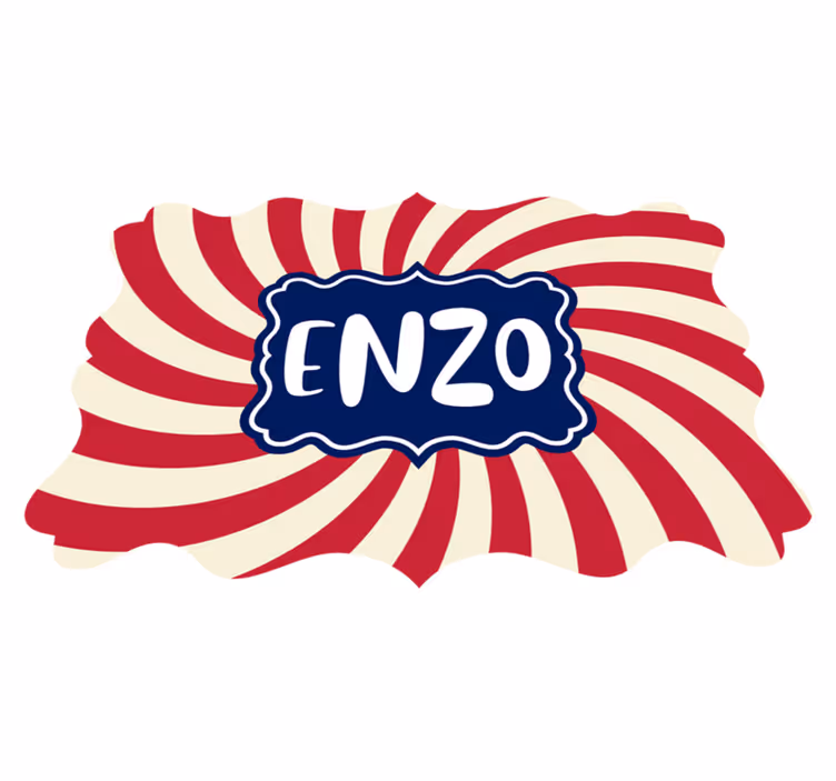 Vinyl vloerkleed met naam Circus met naam - TenStickers