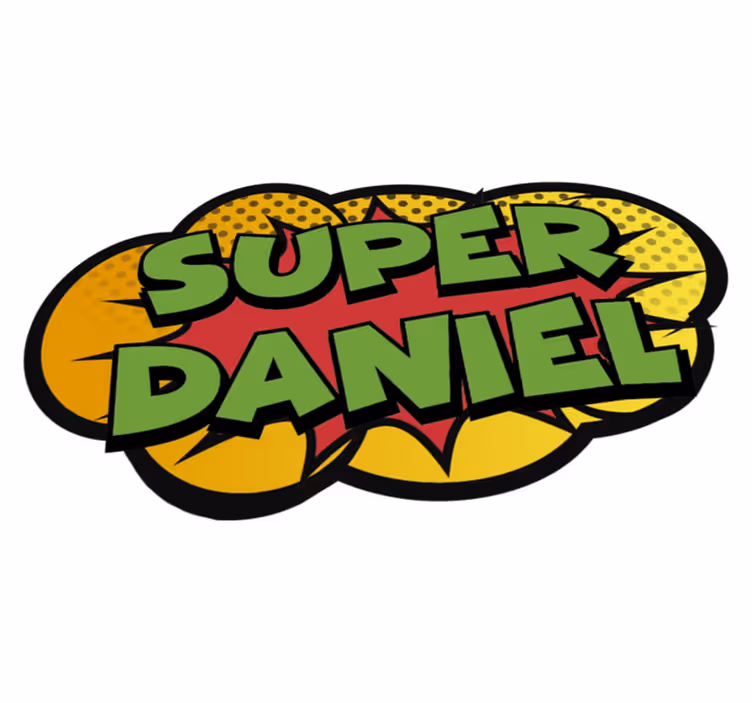 Superheld aanpasbaar vinyl tapijt met naam - TenStickers