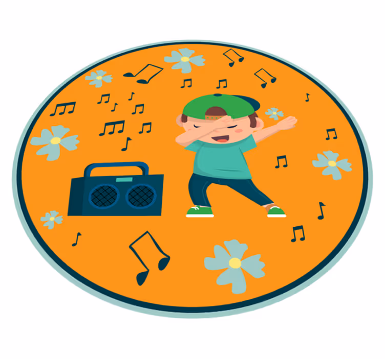 Dansbeelden voor kinderen vinyl tapijt kind - TenStickers