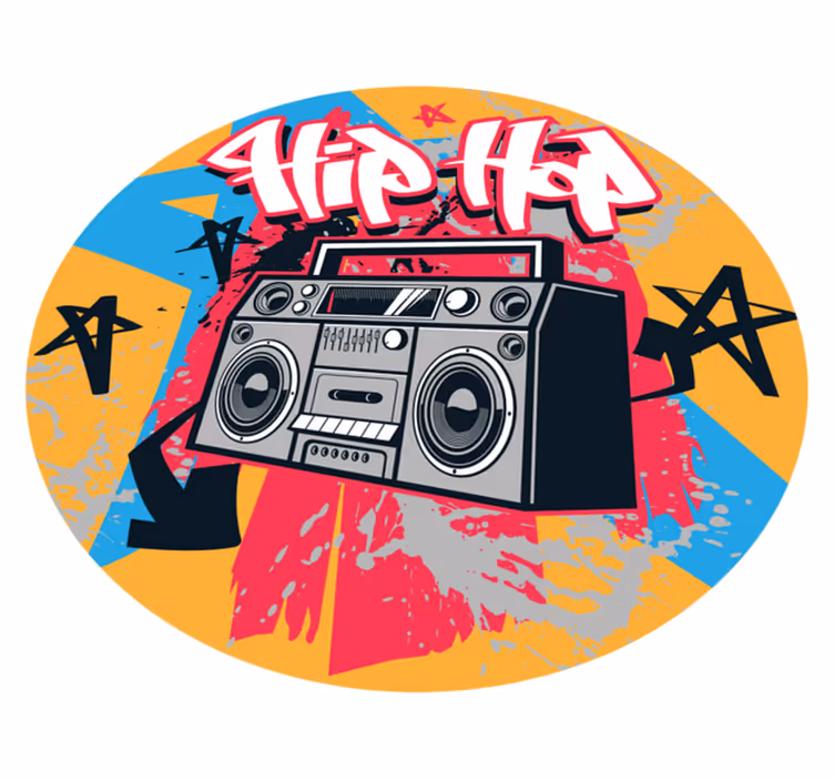 Jeugd vinyl vloerkleed Hip hop danseres - TenStickers