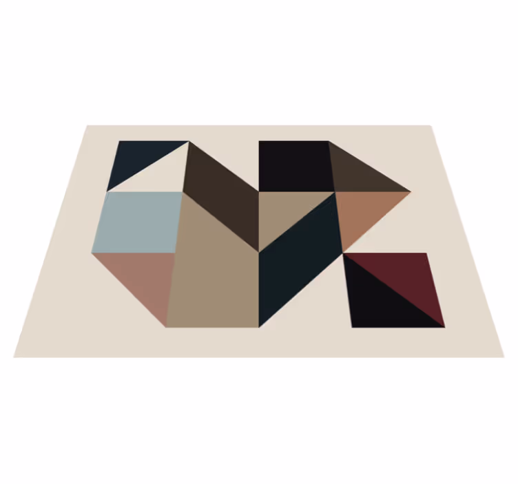 Decor met geometrische vormen vinyl tapijt geometrisch - TenStickers