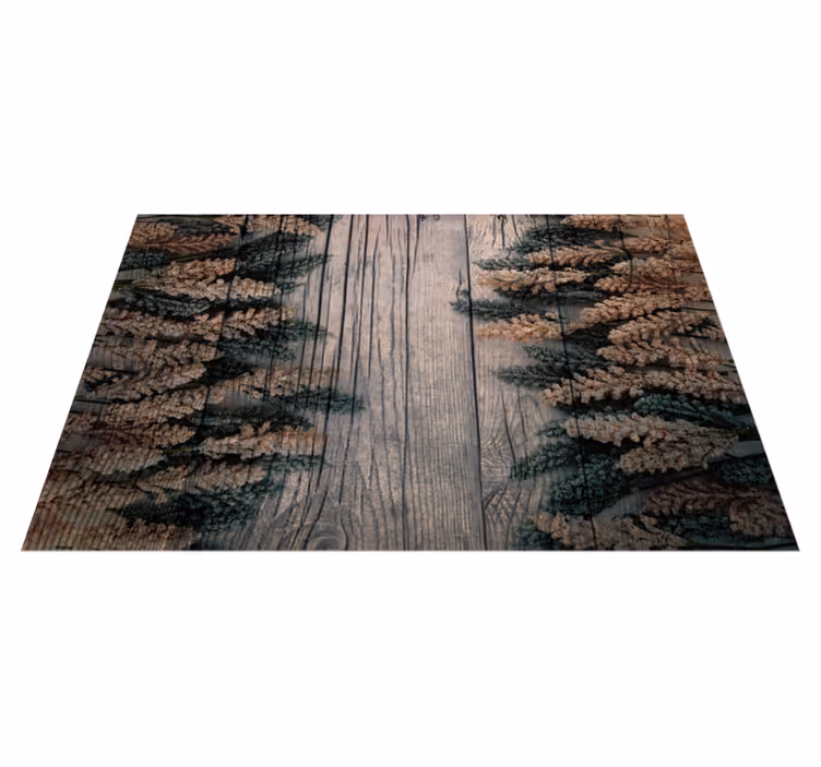 Houten textuurcontrast vinyl tapijt met houtstructuur - TenStickers