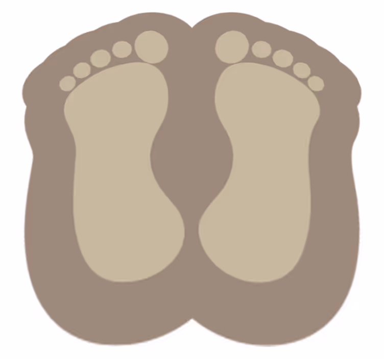 Voetafdrukcontouren vinyl tapijt baby - TenStickers