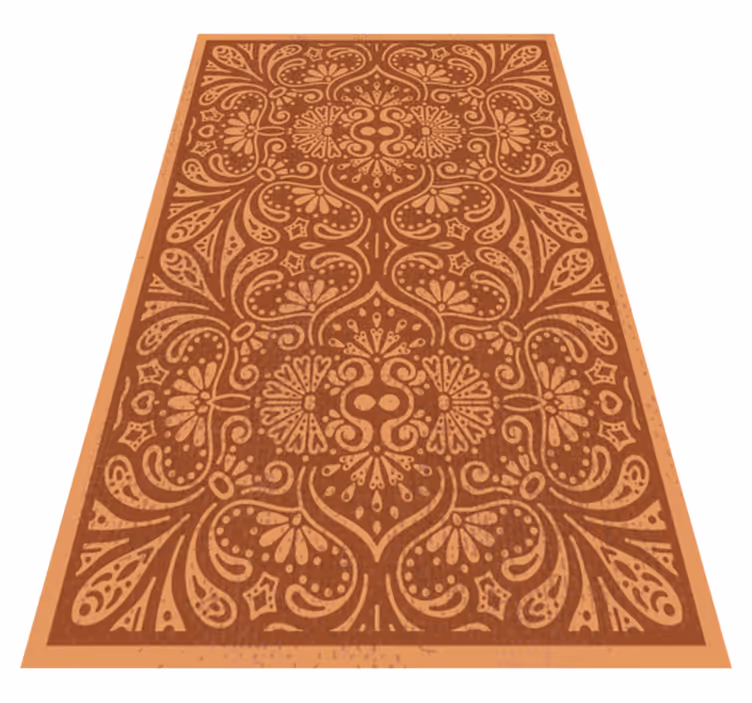 Mandala-geïnspireerd ornament vinyl vloerkleed keuken - TenStickers