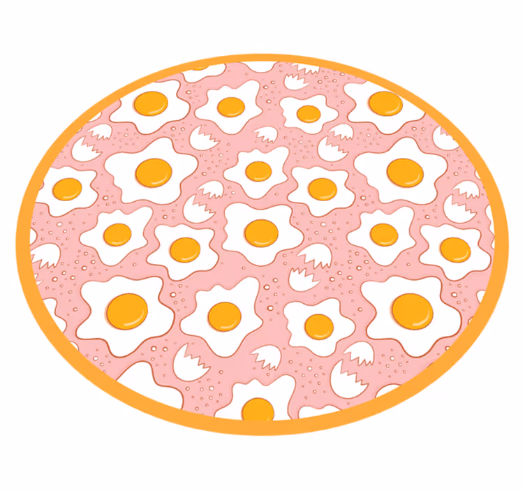 Cirkelvormig eipatroon vinyl tapijt kind - TenStickers