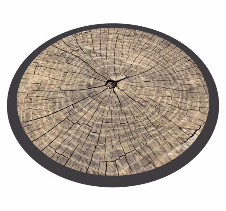 Log-doorsnede vinyl tapijt met houtstructuur - TenStickers
