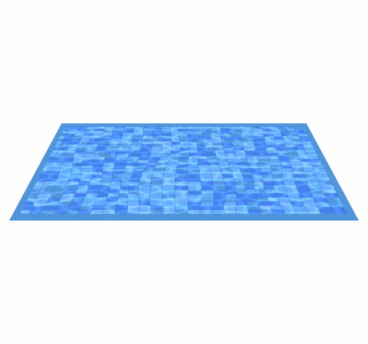 Golvend blauw mozaïek vinyl tapijt andere textuur - TenStickers